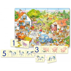 Castorland E-128 - Számolás a farmon - Oktató puzzle