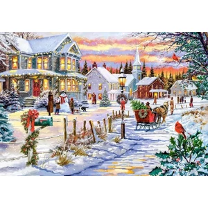 Castorland B-018550 - Érkezik a karácsonyfa - 180 db-os puzzle
