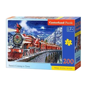 Castorland B-222254 - Mikulás vonat - 200 db-os puzzle