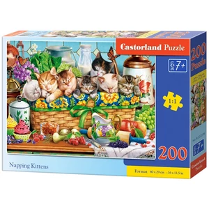 Castorland B-222278 - Szundító Kiscicák -  200 db-os puzzle