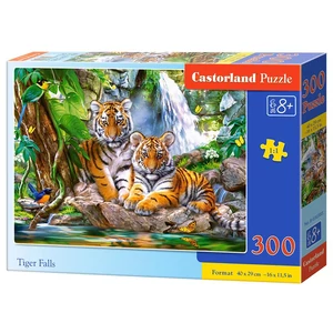 Castorland B-030385 - Tigrisek a vízesésnél - 300 db-os puzzle