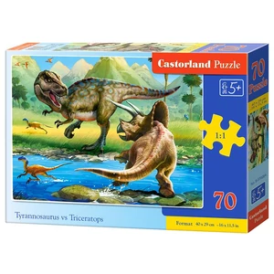 Castorland B-070084 - Tirannoszaurusz vs. Triceratopsz - 70 db-os puzzle