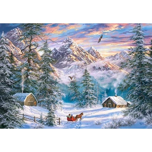 Castorland C-104680 - Karácsony a hegyekben - 1000 db-os puzzle