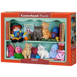 Castorland B-53377 - Cicák a polcon - 500 db-os puzzle