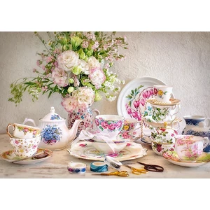 Castorland B-53384 - Csendélet porcelánnal és virágokkal - 500 db-os puzzle