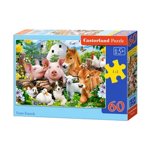 Castorland B-066209 - Barátok a farmon - 60 db-os puzzle