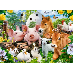 Castorland B-066209 - Barátok a farmon - 60 db-os puzzle