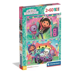 Clementoni 2 x 60 db-os Szuper Színes puzzle - Gabi babaháza (24819)
