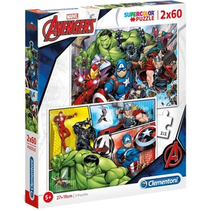 Clementoni 21605 - Avengers - Bosszúállók - 2 x 60 db-os puzzle