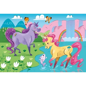 Clementoni 24754 - Vidám unikornisok - 2 x 20 db-os puzzle
