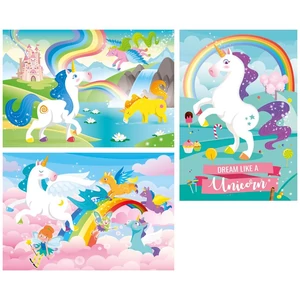 Clementoni 25231 - Vidám unikornisok - 3 x 48 db-os Szuper Színes puzzle