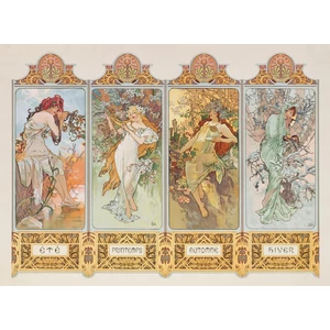 Clementoni 39177- Museum Collection - Mucha - Négy évszak - 1000 db-os puzzle