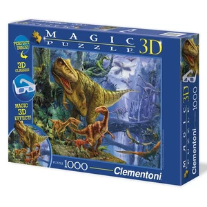 Clementoni 39261 - Dinoszauruszok völgye - 1000 db-os 3D magic puzzle