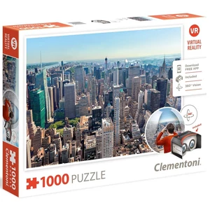 Clementoni 39401 - New York - 1000 db-os VR puzzle + 3D VR szemüveg