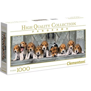 Clementoni 39435 - Panoráma puzzle - Beagle kiskutyák - 1000 db-os puzzle