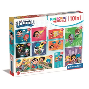 Clementoni 20272 - DC Super Friends - 10 az 1-ben Szuper színes puzzle (18, 30, 48, 60)