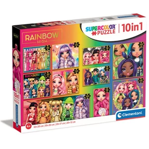 Clementoni 20273 - Rainbow High - 10 az 1-ben Szuper színes puzzle (18, 30, 48, 60)
