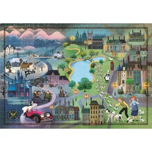 Clementoni 1000 db-os puzzle - Disney 101 Kiskutya Történet Térkép (39665)