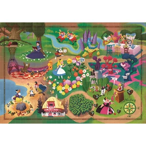 Clementoni 1000 db-os puzzle - Disney Alice Csodaországban Történet Térkép (39667)