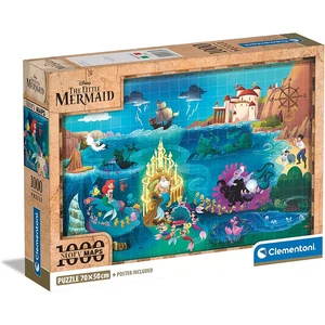 Clementoni 39783 - A kis hableány -  Disney 100 Collection - 1000 db-os Compact puzzle