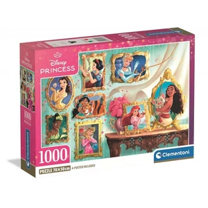 Clementoni 1000 db-os Compact puzzle - High Quality Collection - Diesney Hercegnők (37046)