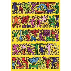 Clementoni 39755 -  Novo Art Series - Keith Haring - Yellow Art - 1000 db-os Compact puzzle
