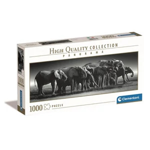 Clementoni 39836 - High Quality Collection - Panoráma puzzle - Elefántcsorda - 1000 db-os puzzle 