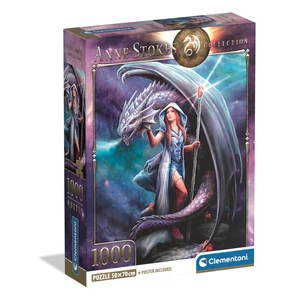Clementoni 39956 - Anne Stokes - Dragon Mage - 1000 db-os Compact puzzle