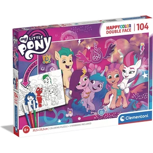 Clementoni 25726 - My little pony - 104 db-os Színezhető kétoldalas puzzle