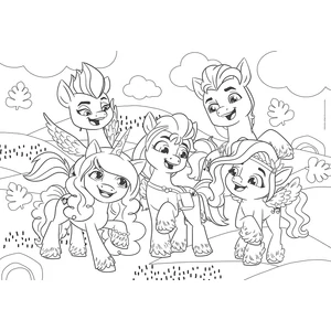 Clementoni 25726 - My little pony - 104 db-os Színezhető kétoldalas puzzle