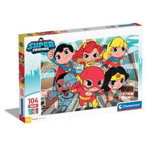 Clementoni 25720 - DC Comics - Super Friends - 104 db-os Maxi puzzle