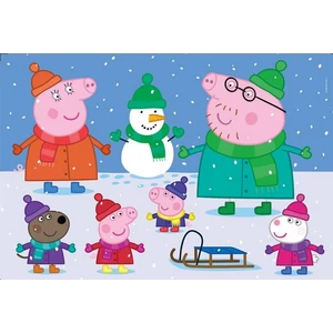Clementoni 23752 - Peppa malac- Téli kalandok - 104 db-os Szuper Színes Maxi puzzle