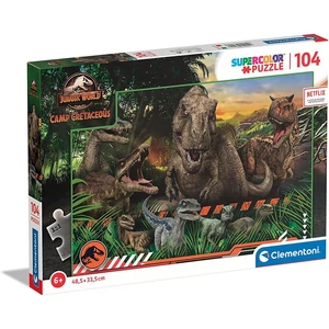 Clementoni 27545 - Jurassic World - Krétakori tábor - 104 db-os Szuper színes puzzle
