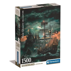 Clementoni 31719 - Kalózhajó - 1500 db-os Compact puzzle 