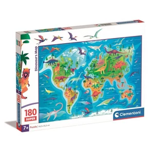 Clementoni 29790 - Dinoszauruszok térkép - 180 db-os Szuper Színes puzzle