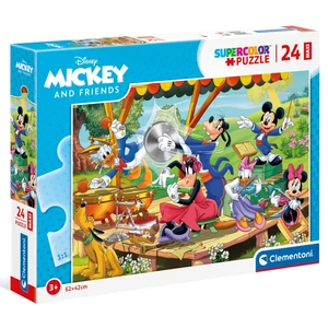 Clementoni 24218 - Mickey egér és barátai - 24 db-os Szuper Színes Maxi puzzle