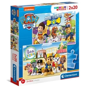 Clementoni 24779 - Mancs őrjárat - A csapat - 2 x 20 db-os Szuper Színes puzzle