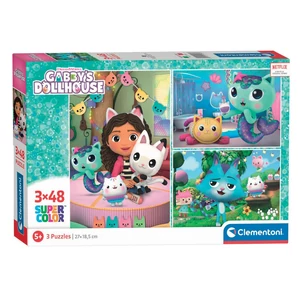 Clementoni 25289 - Gabi babaháza - 3 x 48 db-os Szuper Színes puzzle