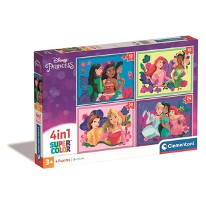Clementoni 21517 - Disney Hercegnők - 4 az 1-ben puzzle (12,16,20,24 db-os)