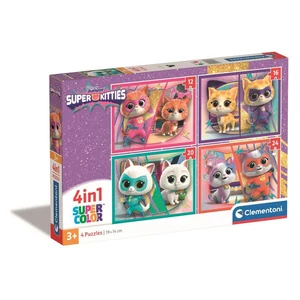Clementoni 21531 - Super Kitties - 4 az 1-ben puzzle (12,16,20,24 db-os)