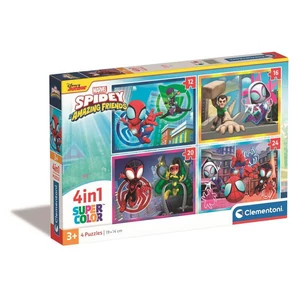 Clementoni 21528 - Spidey és barátai -  4 az 1-ben puzzle (20,60,100,180 db-os)