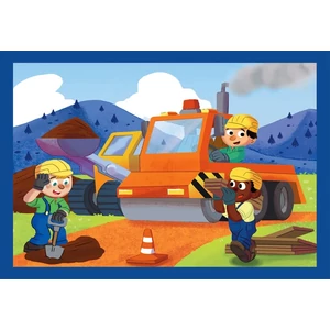 Clementoni 21741 - Munkagépek - 4 az 1-ben Szuper színes puzzle (12