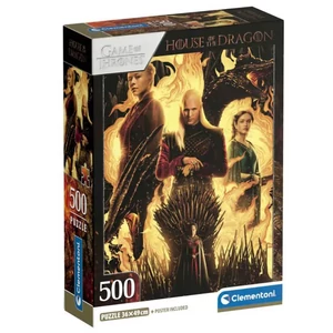 Clementoni 35548 - Game of Thrones - House of the dragon - 500 db-os Compact puzzle
