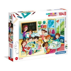 Clementoni 23732 - Az osztályteremben - 104 db-os Szuper Színes Maxi puzzle