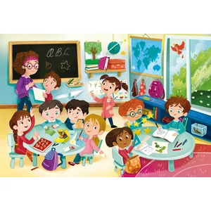 Clementoni 23732 - Az osztályteremben - 104 db-os Szuper Színes Maxi puzzle
