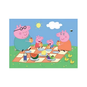 Clementoni 24028 - Peppa malac - Családi piknik - 24 db-os Szuper Színes Maxi puzzle