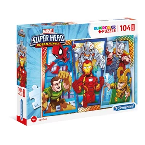 Clementoni 23746 - Super Hero Adventures - 104 db-os Szuper Színes Maxi puzzle