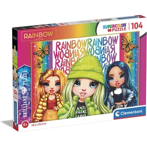Clementoni 20342 - Rainbow High - 104 db-os Szuper Színes Ragyogó puzzle