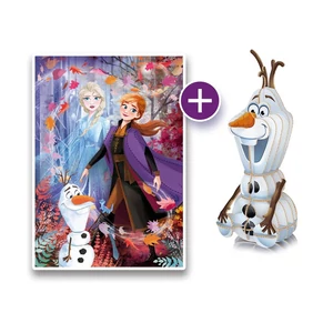 Clementoni 20170 - Jégvarázs 2 - Olaf - 104 db-os puzzle + 3D modell