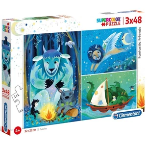 Clementoni 25245 - Fantasztikus barátok - 3 x 48 db-os Szuper Színes puzzle